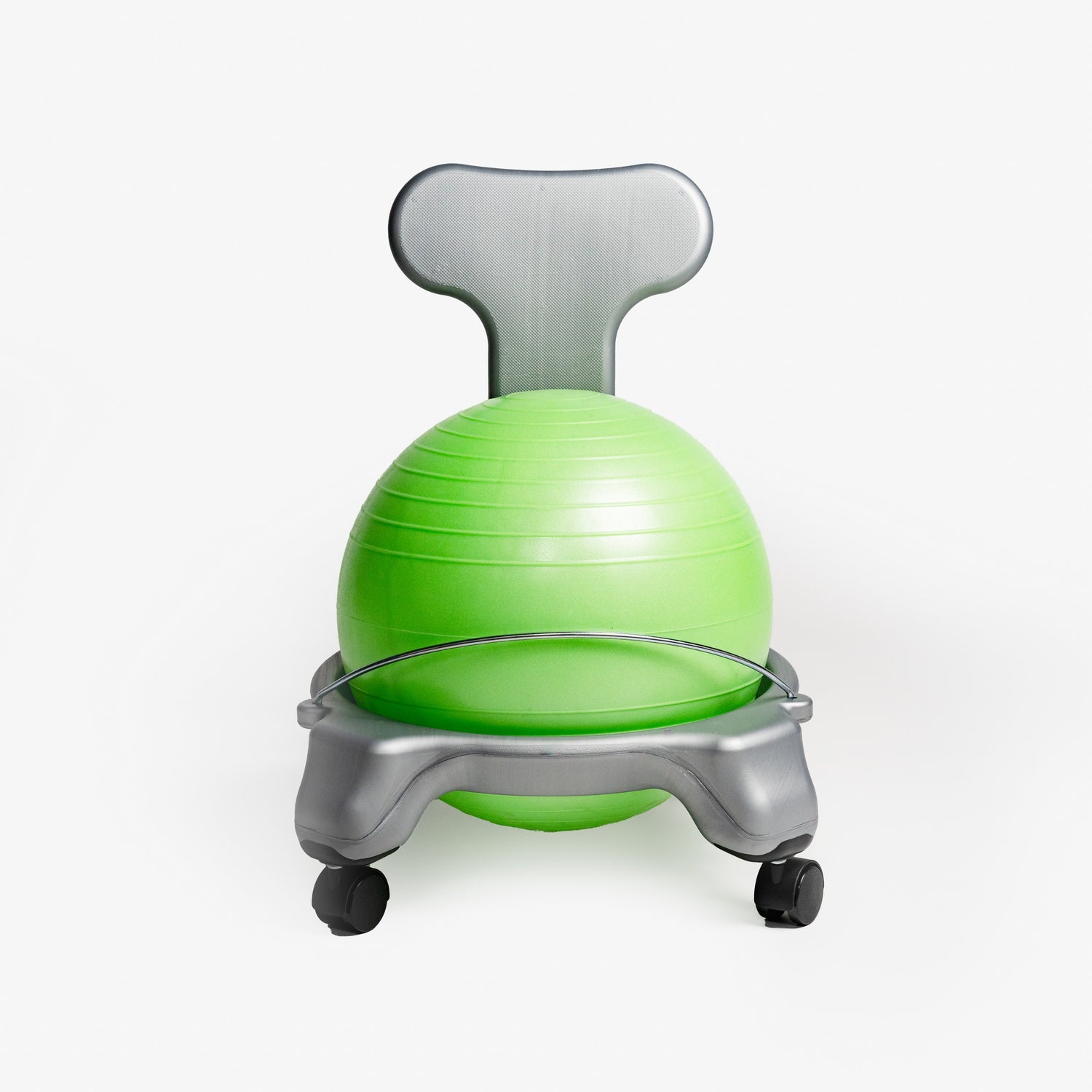 Green Ball Gray Chair, Kids Ball Chair