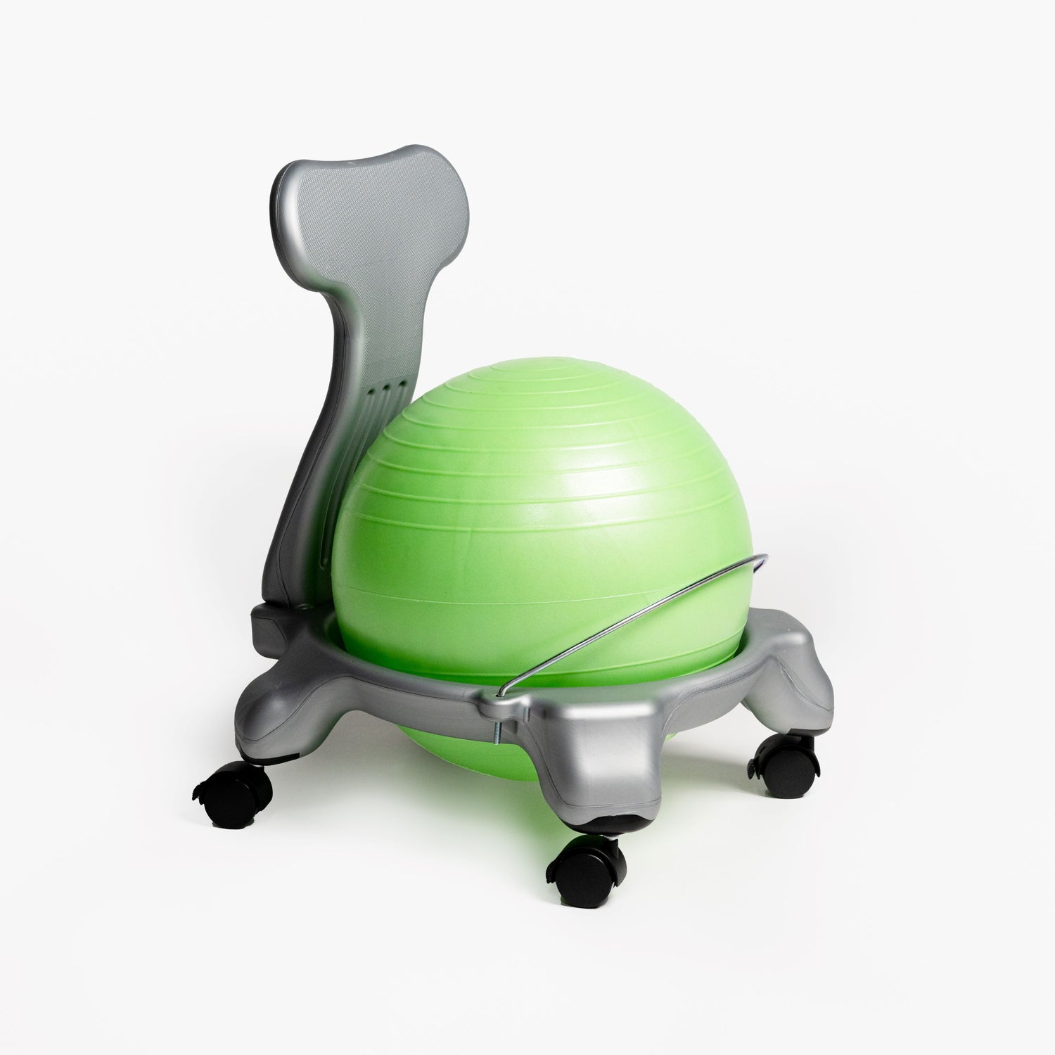 Green Ball Gray Chair, Kids Ball Chair